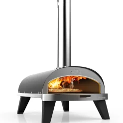 ZiiPa Pizza Oven Piana - Houtgestookt - met Thermometer - Antraciet - voor ø 30 cm pizza's - Roterende pizzasteen