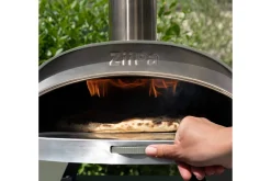 ZiiPa Pizza Oven Piana - Houtgestookt - met Thermometer - Eucalyptus - voor ø 30 cm pizza's - Roterende pizzasteen
