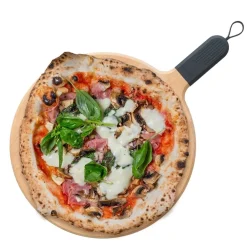 ZiiPa Serveerplank / Pizzaplank Sora Beukenhout Leisteen - ø 31 cm